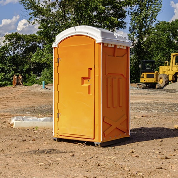 how often are the portable restrooms cleaned and serviced during a rental period in Daviston